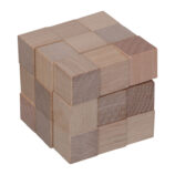 Wooden snake cube puzzle