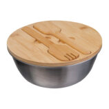 Salad bowl with bamboo lid, 2000 ml