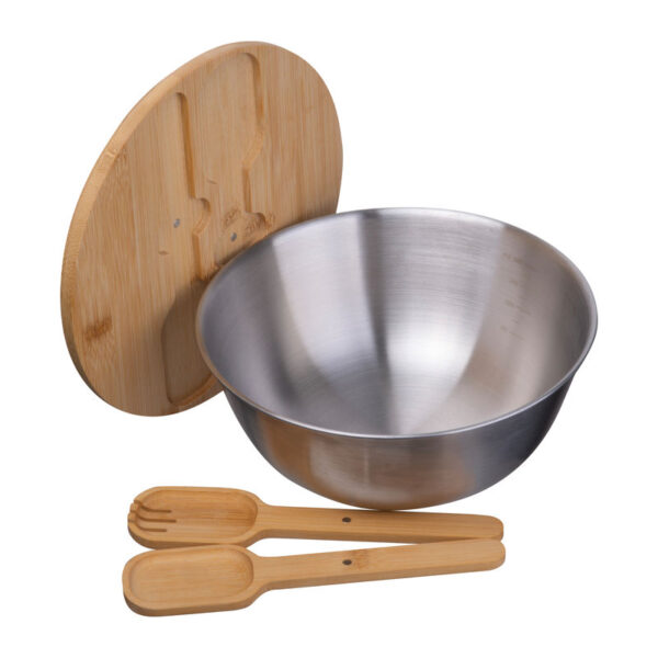 Salad bowl with bamboo lid, 2000 ml